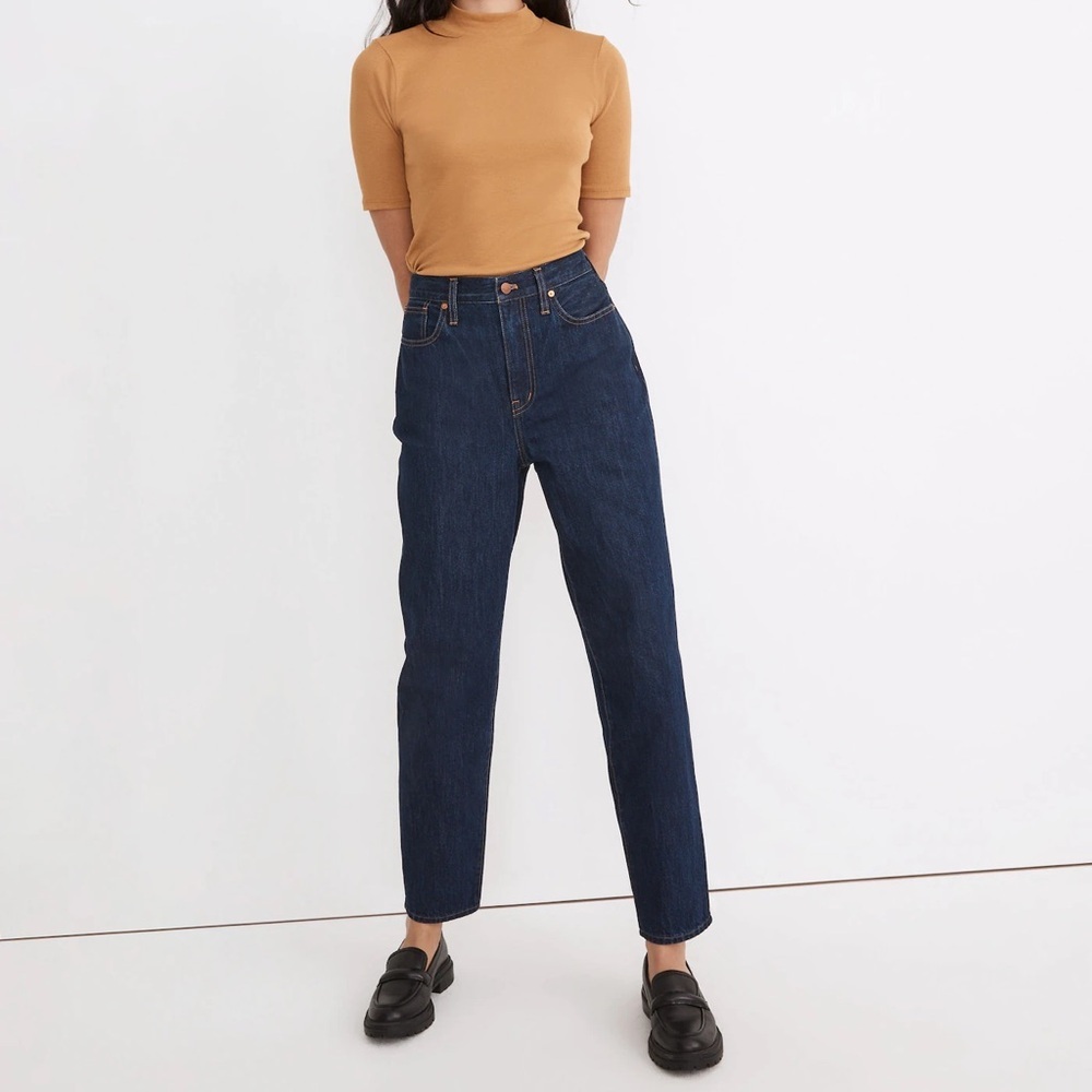 {Madewell} "Baggy Tapered" Dark Blue Relaxed Loose Straight Leg Denim Jeans